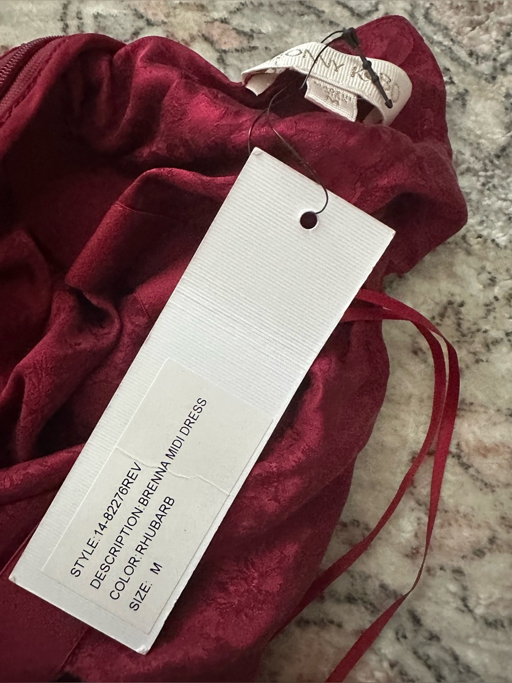 NWT Ronny Kobo Brenna Midi Dress - Rhubarb - Picture 3 of 3